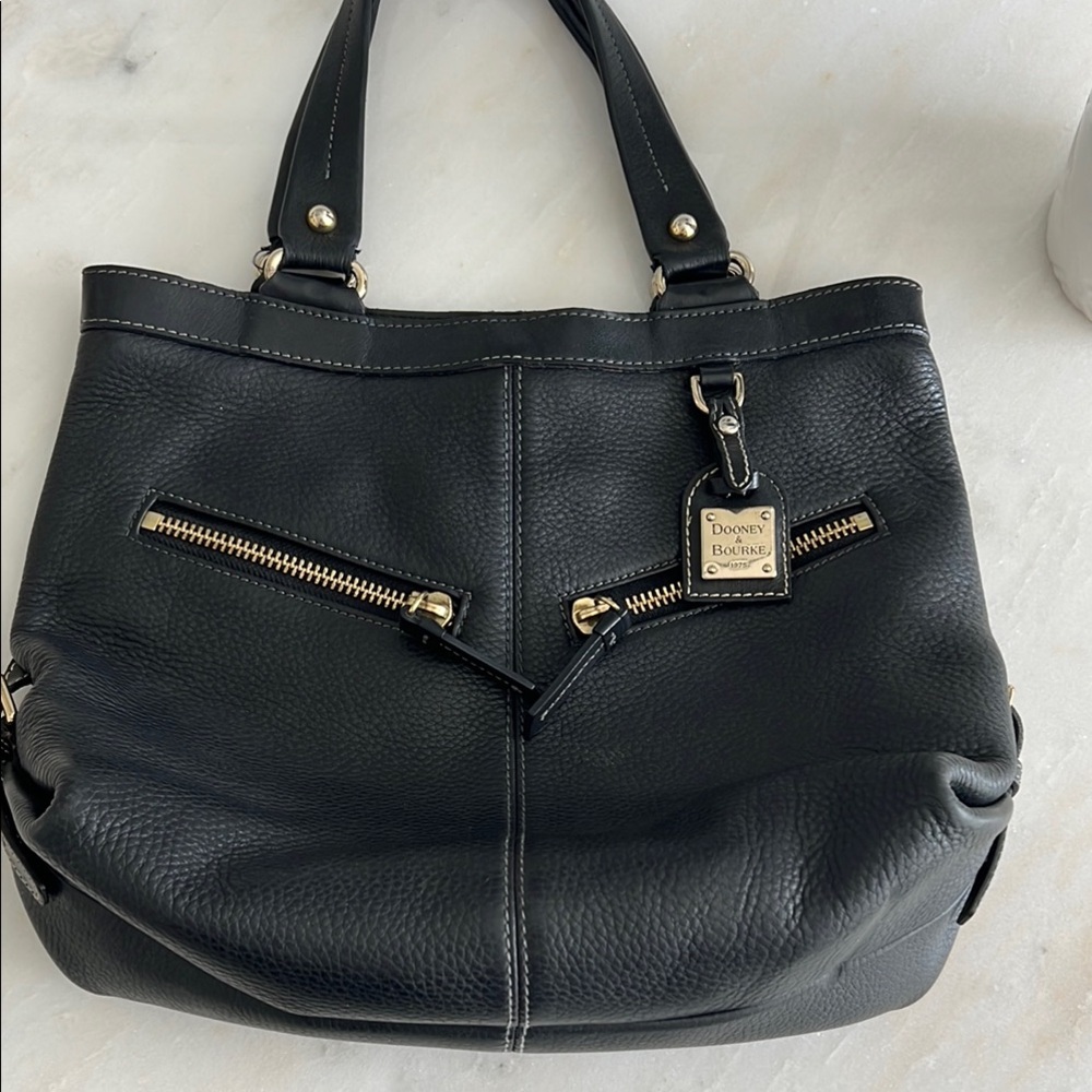 Dooney & Bourke Black Leather Tote Bag